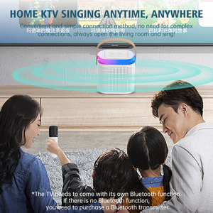 Bestseller di alta qualità Mini altoparlante con microfono Wireless BT V5.3 piccolo e portatile Karaoke per uso esterno e interno - Product Image 5