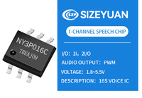 NYQUEST NY3P016C Puce vocale 16 secondes OTP Type 1.8-5.5V pour jouets, sonnettes, boîtes à musique et cartes de vœux