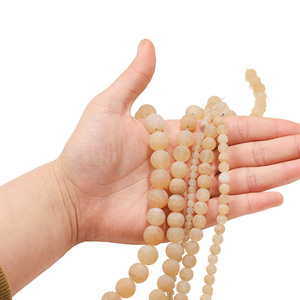 Perles rondes en forme de pastèque, givrées naturellement, pour la fabrication de bracelets, 10mm, perles dispersées, composants de bijoux - Product Image 4