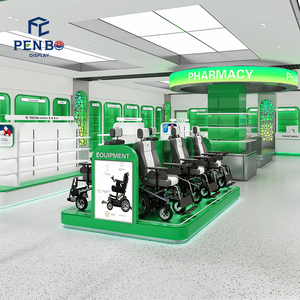 Furnitur Toko Apotek Ritel, Etalase Pajangan, Dekorasi Interior Toko Obat, Desain Rak Apotek - Product Image 2
