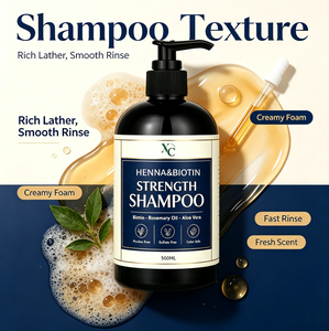 <span class=keywords><strong>Shampoo</strong></span> Professionale Vegano Senza Solfati <span class=keywords><strong>per</strong></span> la Cura dei <span class=keywords><strong>Capelli</strong></span> con Rosmarino, Biotina e Henna, Colore Marrone Scuro, Produzione OEM all'Ingrosso - Product Image 3