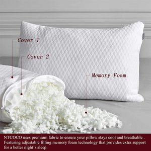 Oreiller en mousse à mémoire de forme OEM en gros pour un sommeil confortable, tissu doux amovible avec thérapie de massage du cou pour hôtels et soins infirmiers - Product Image 3