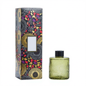 Difusor de Aroma en Cilindro de Vidrio Repujado, Sin Alcohol, Aroma Duradero de 6 Meses, Recipiente Aromatizante para el Hogar, Decoración - Product Image 2