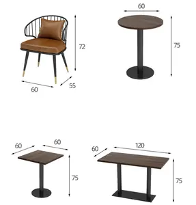 Горячий продавать Ресторан Простой Досуг обеденный стол стул диван сочетание кафе бар мебель