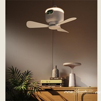 Ventilateur de plafond portable sans fil à moteur brushless, avec lumières LED, télécommande, 3 vitesses, faible bruit, autonomie de 8h, en boîte