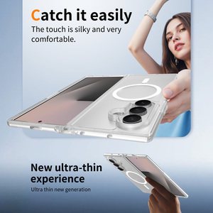Funda Magnética para Teléfono Samsung Z Fold 8 Ultra, Blanca Translúcida, Tacto Sedoso, Antigolpes, Plegable, Venta al por Mayor - Product Image 4