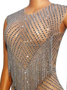 Costume <span class=keywords><strong>de</strong></span> chanteur sexy avec strass en V profond, pour bar, discothèque, concours <span class=keywords><strong>de</strong></span> danse moderne - Product Image 4