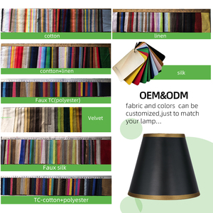 Custom Black Cone Paper <strong>Lampshade</strong> <strong>Gold</strong> Trim Handmade Classic Decorative Indoor Lighting Accessory OEM ODM Supplier - Product Image 3