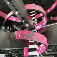 Écran LED incurvé à économie d'énergie, souple, 1.5625 P1.86, mur d'affichage LED incurvé, écran LED incurvé