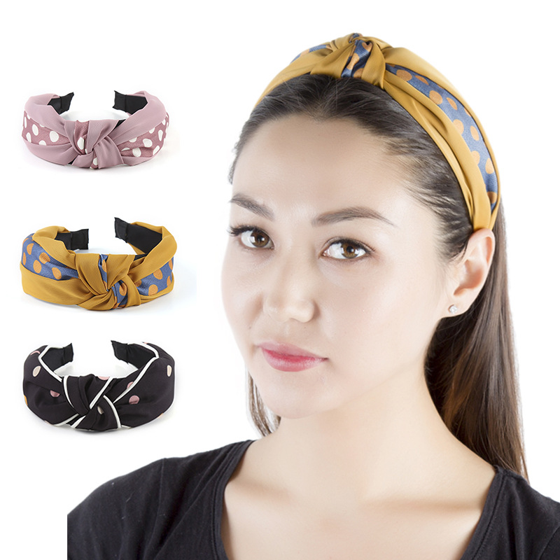 2020 Модная красочная тканевая повязка для волос с узлом