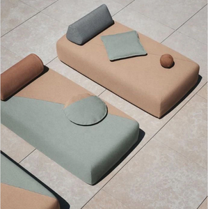 Inside or Outdoor Furniture Poolside Sun Lounger Aluminum Waterproof Fabric Sunbed Hotel Patio Lounge <b>Bed</b> - Product Image 6