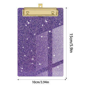 Cross-border glitter office folder board acrylic <b>writing</b> board meeting minutes vertical plastic board <b>writing</b> <b>pad</b> - Product Image 2