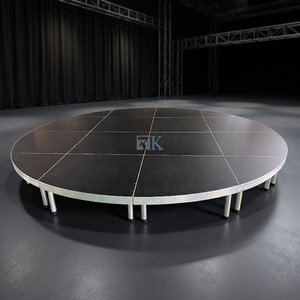 Plateforme de scène modulaire portable réglable, plateforme ronde facile à assembler - Product Image 1