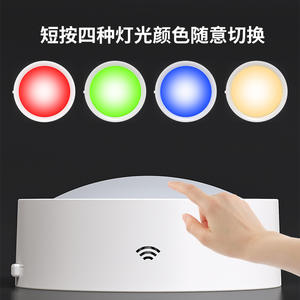 Luz Nocturna Magnética RGB T048B, LED Recargable, Regulable, con Cambio de Color, Iluminación para Gabinetes, con Control Remoto, Portátil - Product Image 4