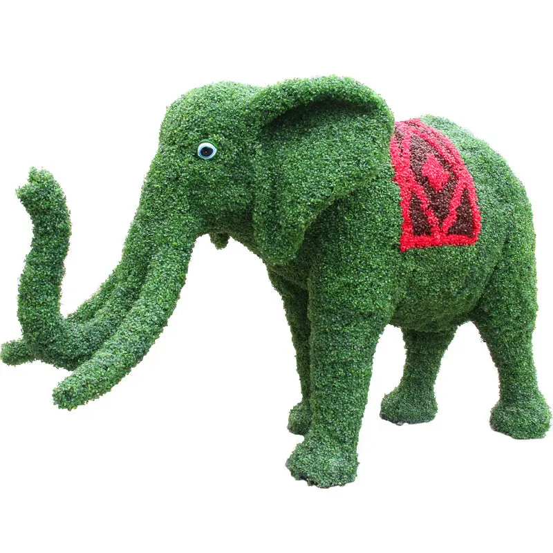Xinzi newCustomized artificial animal sculpture garden decoration green sculpture artificial elephant sculpture