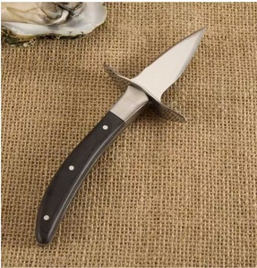 Cuchillo para Abrir Ostras de Acero Inoxidable - Abridor de Ostras Profesional con Mango Ergonómico de Madera para Mariscos y Crustáceos - Product Image 4