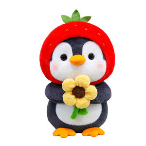 Peluche di Pinguino all'Ingrosso, Giocattoli di Peluche a Forma di Pinguino con Fiore, Adorabili Giocattoli di Peluche Soffici, Regali all'Ingrosso - Product Image 2