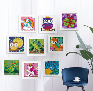 7 "Kits de <span class=keywords><strong>peinture</strong></span> <span class=keywords><strong>diamant</strong></span> <span class=keywords><strong>chien</strong></span> dessin animé avec cadre en bois encadré Mini Kit d'art <span class=keywords><strong>diamant</strong></span> <span class=keywords><strong>peinture</strong></span> d'art cristal - Product Image 4