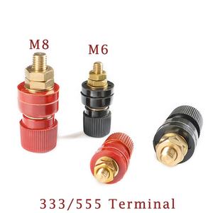 Terminales de Cobre Puro de 6MM 8MM, Bloques de Terminales de Latón 333 555, Terminales de Fuente de Alimentación, Conector de Poste para Máquina de Soldar <span class=keywords><strong>Inverter</strong></span> M6 M8 - Product Image 2