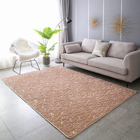 Tapis de sol décoratif luxueux épais et moelleux à imprimé marbré doré, antidérapant et lavable, pour salon, chambre et décoration intérieure