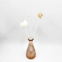 Bouteille diffuseur en verre avec bouchon en liège pour aromathérapie, 200 ml, forme conique, emballage en carton pour usage domestique personnel