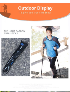 Bâtons de randonnée rétractable en <span class=keywords><strong>aluminium</strong></span>, pôle de trekking télescopique, de marche en plein air, alzenstock, - Product Image 6