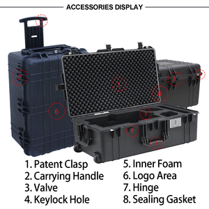 Perlengkapan injeksi bahan PP keras ukuran besar pabrik Ningbo casing troli penerbangan pembawa pelindung dengan roda - Product Image 2