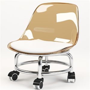 Transparent Swivel <strong>Casters</strong> Modern Acrylic Baby Step Stool and <strong>Ottoman</strong> for Home Bedroom Use - Product Image 1
