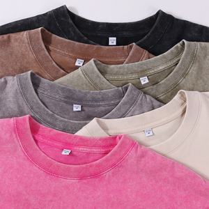 เสื้อยืดผ้าฝ้ายถักโอเวอร์ไซส์วินเทจ260แกรม100% เฮฟวี่เวทยูนิเซ็กส์ออกแบบได้ตามต้องการสตรีทแวร์260กรัม - Product Image 4