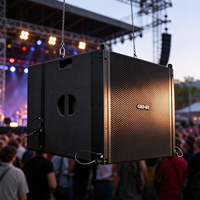 Speaker Line Array GEHR GL-10, Sistem Audio Profesional 10 inci, 250W RMS, untuk Panggung Konser Luar Ruangan dengan Power Amplifier