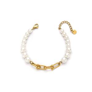 สร้อยข้อมือแฟชั่นแบบโซ่เคลือบทอง PVD ผลิตจากสแตนเลสสตีล 316L ดีไซน์ทนทานและเป็นมิตรต่อสิ่งแวดล้อม - Product Image 1