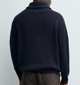 <span class=keywords><strong>Cardigan</strong></span> in Lana Stile Old Money con Collo Alto e Zip, Maglione a Maglia Grossa di Alta Qualità, <span class=keywords><strong>Cardigan</strong></span> <span class=keywords><strong>Basic</strong></span> Quotidiano da Uomo per l'Inverno - Product Image 5