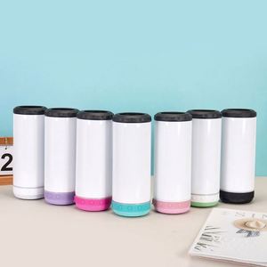Bouteille isotherme publicitaire portable en acier inoxydable 304 de 16 oz avec haut-parleur Bluetooth intégré et logo, idéale pour la sublimation - Product Image 3