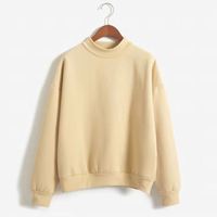 Vente en gros Pull mignon pour femme Sweat-shirt tricoté pour l'automne Manteau d'hiver Pull épais en polaire ample pour femme
