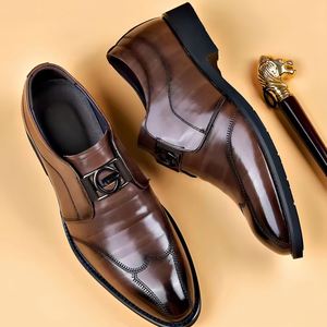 Chaussures Oxford Derby en Cuir Véritable pour Hommes, Style Rétro Brogue, Rehaussantes, Idéales pour le Bureau et les Fêtes, Collection Automne - Product Image 3