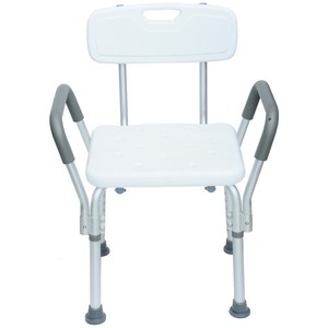 Chaise de douche en alliage d'aluminium Jiaxin, dossier haut, antidérapante, pour personnes âgées et femmes enceintes - Product Image 5