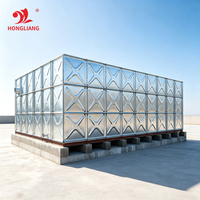 Réservoir d'eau modulaire en panneaux d'acier boulonnés de 10 000 L, réservoir de stockage rectangulaire assemblé pour le refroidissement industriel, les refroidisseurs et l'eau de circulation