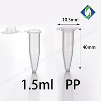 Tube de centrifugeuse en plastique transparent de haute qualité de laboratoire 0.6ml 1.5ml 2ml