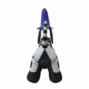 Décorations gonflables d'Halloween de 1,5 m pour l'extérieur : Chiot squelette gonflable avec LED intégrées et citrouille gonflable - Product Image 4