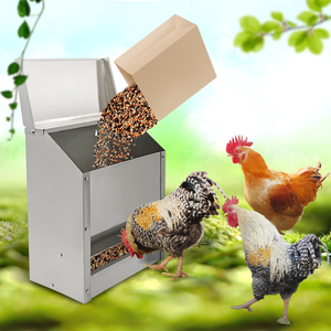 Mangiatoie per Polli in Acciaio Inox Mangiatoia per Pollame Impermeabile Mangiatoia Sospesa per Pollame con Coperchio - Product Image 3