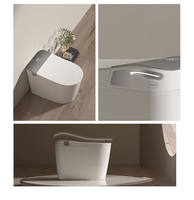 Toilet Pintar Satu Bagian Grosir dengan Pompa Terintegrasi Tanpa Batasan Tekanan Air, Tombol Pengatur, Pemanas, Pelindung Busa, dan Dudukan Berpemanas