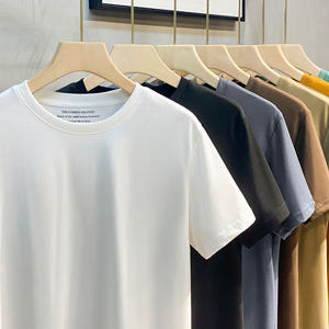 T-shirt personnalisé pour <span class=keywords><strong>homme</strong></span> à manches courtes en coton Pima mercerisé Supima 250-300 g/m² en maille interlock – Couleur unie Printemps/Été - Product Image 2
