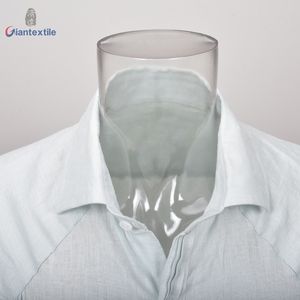 Camisa cubana de <span class=keywords><strong>guayabera</strong></span> para <span class=keywords><strong>hombre</strong></span>, precio al por mayor, camisa natural 100% transpirable de lino sólido menta para <span class=keywords><strong>hombre</strong></span> - Product Image 3