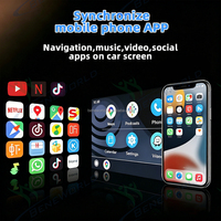 Adaptador Carplay Fácil de Instalar, Plug and Play, 4 en 1, Inalámbrico, Android Auto, Mirror Link, Dongle, Sincronización con Aplicaciones Móviles