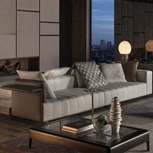 Canapé salon style minimaliste moderne design <span class=keywords><strong>italien</strong></span> lumière luxe <span class=keywords><strong>angle</strong></span> acier clés canapé en tissu - Product Image 4
