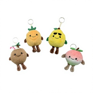 Jouet en peluche doux et écologique en coton PP, rembourré, en forme de fruit – Cadeau personnalisable adapté aux bébés - Product Image 1