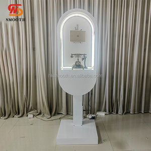 Smooth LED Photo Booth Stand With Phone Audio Video Audio Guestbook Stand Custom Phone Booth for <b>Wedding</b> Party Decoration - Product Image 4