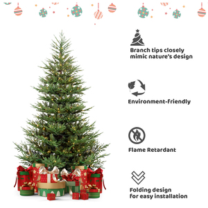 Sapin de Noël artificiel hybride automatique de luxe de 2,7 m en PE/PVC avec lumières LED pour décoration de fêtes - Product Image 5