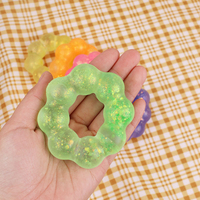 Bracelet Jouet Squishy en Maltose Fleur de Cristal Scintillante Extensible Anti-Stress à Rebond Lent pour Enfants et Adultes