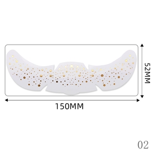 Autocollant de tatouage temporaire pour le visage, effet taches dorées scintillantes, pour maquillage de fête et beauté scénique - Product Image 5